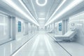 Exploring Futuristic Hospital Corridor Design, Clean, Bright, and Sterile Spaces, Advanced Technology Integration