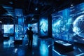 Exploring Futuristic Interactive Museum Exhibits, Immersive Data Visualizations and Digital Displays Showcasing Glo