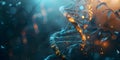Exploring Genetic Mutations and Disorders Through a Closeup of a D DNA Double Helix Structure.