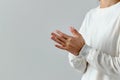 Exploring Hand Gestures: A Visual Guide to Nonverbal Communication and Body Language, Showing Subtleties in Expression and Meaning Royalty Free Stock Photo