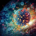 Exploring how big data ytics can be used to identify promising new cancer therapies. . AI generation