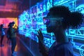 Exploring Immersive Virtual Reality: A Futuristic Digital Landscape Navigated with Innovative Head-Mounted Displays, Interactive