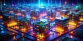 Exploring the Inner Workings of AI An Isometric Deep Dive into Artificial Intelligence Server Processing