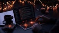 Exploring innovative coding techniques home office digital workspace nighttime close-up technology insights