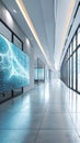 Exploring the Interconnected Pillars of Data Analytics and Business in a Long Hallway
