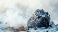 Exploring the Intersection of Nature and Science: The Story Behind a Large Rock in the Snow