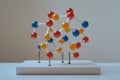 Exploring the Intricacies of Chemical Bonds and Molecular Structures through a Colorful Molecule Model Royalty Free Stock Photo