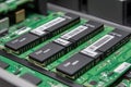 Server RAM Modules Royalty Free Stock Photo