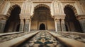 Exploring Intricate Archways and Columns of Ancient Architecture, Showcasing Detailed Stone Carvings and Designs in Majestic