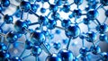 Exploring the Intricate Blue Molecular Structure A Visual Representation of Scientific Research and Innovation Royalty Free Stock Photo