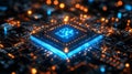 Exploring the intricate design and function of a quantum computer's processing unit and its capabilities in data Royalty Free Stock Photo