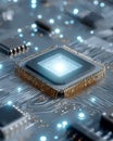 Exploring the Intricate Design of a Quantum Processor Chip That Will Shape the Future of Computing Royalty Free Stock Photo
