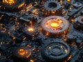 Exploring intricate gears and circuits, A mesmerizing technological marvel