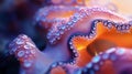 Exploring intricate patterns reminiscent of marine organisms, this artwork captures the fluidity and elegance of