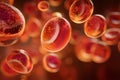 Exploring the Intricate Structure and Function of Red Blood Cells in the Human Circulatory System Royalty Free Stock Photo