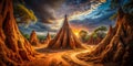 Exploring the Intricate Underground World of Termite Mounds A Complex Tunnel Network and Pheromone Communication System Royalty Free Stock Photo