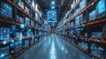 Exploring machine learning's role in modern warehouse management and automation technology Royalty Free Stock Photo
