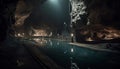 Exploring the Majestic Underground Grotto A Stalactite Adventure generated by AI