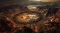 Exploring Mars: A stunning view of a metallic city in a Martian crater