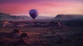 Martian Dawn: A Stunning Balloon Photoshoot in Pink and Purple Light with Sony A9 and 35mm Lens