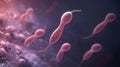 Exploring the Microscopic Journey of Male Sperm Fertilization A Detailed Look into Procreation Royalty Free Stock Photo