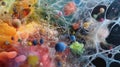 Exploring the Microscopic Worlds of Bacteria, Viruses, Fungi and Pathogens Through a Colorful Display of Fruit Royalty Free Stock Photo