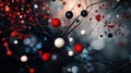 Exploring molecular networks and bioinformatics in a scientific environment abstract visualization dark background Royalty Free Stock Photo
