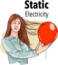 Exploring the Nature of Static Electricity Vector Illustration