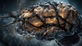 Exploring neural networks brain folds and connections scientific study digital environment artistic perspective mind mapping