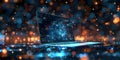 Exploring Neural Networks and Machine Learning Through Double Exposure of AI Symbol on Laptop