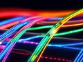 Exploring New Business Trends Using LEDs, Optical Fibre, and Coloured Electric Cables.