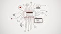 Exploring Optimized Technical Support and Customer Service Workflow Icons with Computer and Laptop Graphics