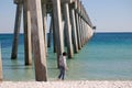 Exploring the Pensacola Fishing Pier Royalty Free Stock Photo