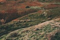 Exploring Portugal. Cabo da Roca ocean and mountains view, authentic lifestyle capture