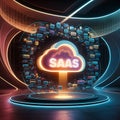 Exploring the Power of SaaS: The Future of Cloud-Based Software Solutions. Royalty Free Stock Photo