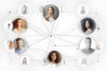 Exploring psychological connections and sociometric relationships within a group setting. blur, blurred Royalty Free Stock Photo