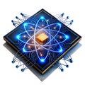 Exploring quantum computing unveiling the future isolated on White Background