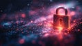 Exploring quantum cryptography with emphasis on qubit, superposition, and encryption protocols for secure communication Royalty Free Stock Photo