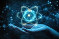 Exploring quantum mechanicsscientific illustration digital realm futuristic environment close-up viewpoint abstract