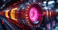 Exploring quantum technology with advanced algorithms in data processing. Generative AI Royalty Free Stock Photo