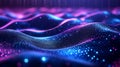 Exploring quantum teleportation with vibrant wave patterns and cutting-edge technology