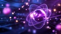 Exploring the Quantum World A Dive into Atomic Structures, Energy Particles, and Molecular Networks Royalty Free Stock Photo