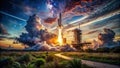 Exploring the Rusting Remains of a Space Shuttle Launch Site Urban Exploration Photography Capturing a NASAInspired Royalty Free Stock Photo