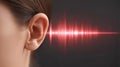 Exploring sound waves through the human ear in an artistic representation of auditory perception and communication during Royalty Free Stock Photo