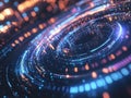 Exploring swirling digital patterns, a vibrant abstract animation