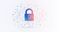 Exploring the Symbolism of a Lock Icon with Connected Networks in a Digital Fortress Concept