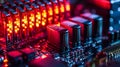Exploring technology innovation digital circuit board macro photography high-tech environment close-up viewpoint electronic