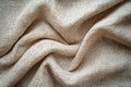 Exploring the Texture and Drape of Natural Burlap Fabric, A Detailed Look at its Woven Structure, Versatile Applica Royalty Free Stock Photo