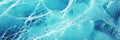 Exploring the textures of nylon netting and smooth ice in a vibrant blue composition
