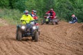 Exploring the track, class ATV-Sport, in the Velyaminovo Race Weekend 2019 Royalty Free Stock Photo